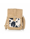 Jennifer Koeienprint Telefoontas - Camel